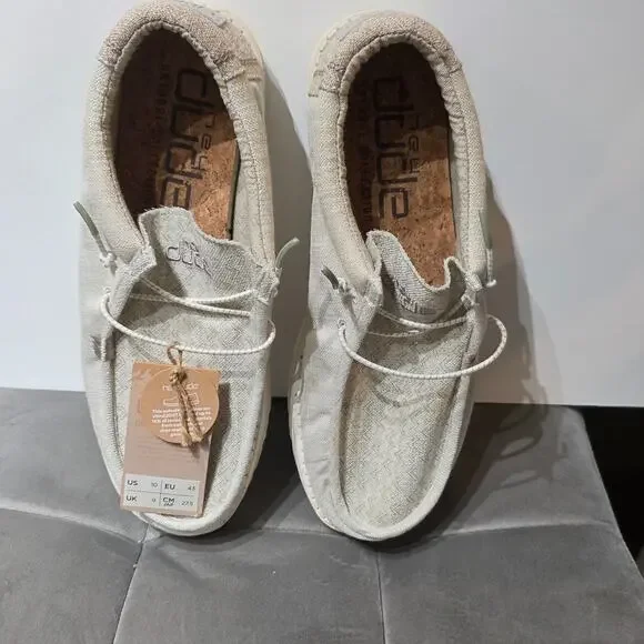 Hey Dude Wally Eco Linen Cottonwood Casual Shoes Men's Loafers - US 10 NWT - Picture 10 of 10